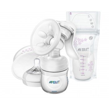 Молокоотсос ручной Philips Avent Natural с пакетами