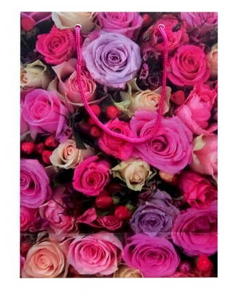 Пакет подарочный бумажный Цветы - розы Издательство Учитель