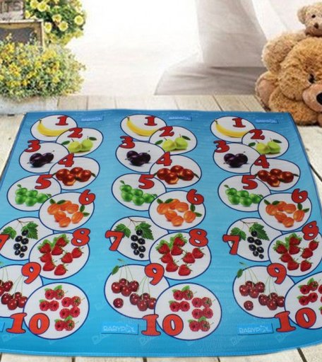 Игровой коврик BabyPol Цифры и счет с Жирафами