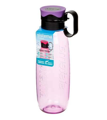 Sistema, Бутылка для воды с петелькой 650мл Hydrate, фиолетовый