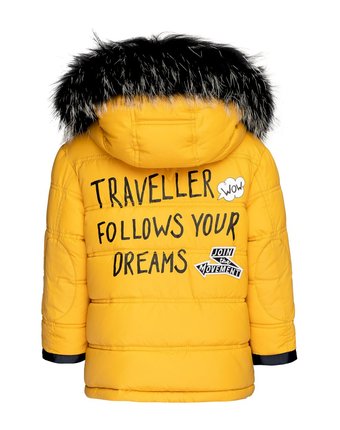 Миниатюра фотографии Желтая зимняя куртка gulliver