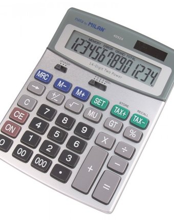 Milan Калькулятор настольный полноразмерный 14 разрядов 40924BL