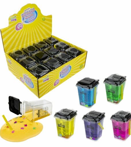 Слайм Слайм тайм Bubble Gum Мусорный бак, с блестками,