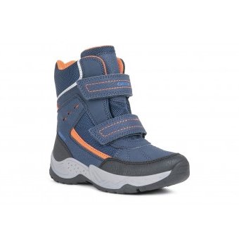 Ботинки зимние Geox Sentiero, синий, оранжевый
