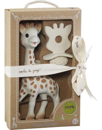 Миниатюра фотографии Развивающая игрушка sophie la girafe (vulli) жирафик софи с прорезывателем из каучука 616624