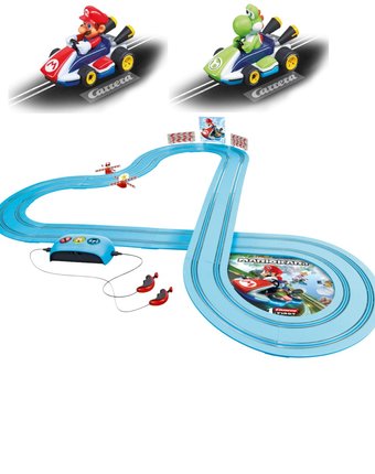Миниатюра фотографии Автотрек на радиоуправлении carrera super mario mario kart royal raceway 115 1:50