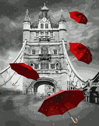 Миниатюра фотографии Molly картина по номерам дождь в лондоне 40х50 см