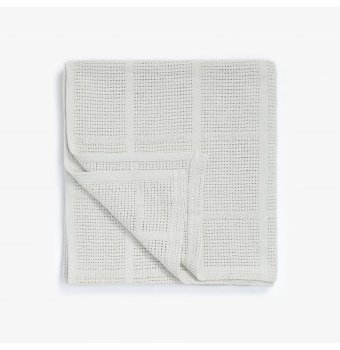 Миниатюра фотографии Одеяло ажурное mothercare, 120х155 см, серый