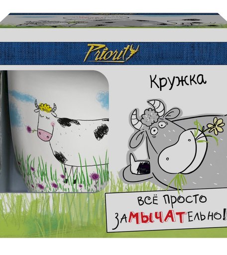 кружка Priority Замычательные коровы Просто замычательно!, 380 мл