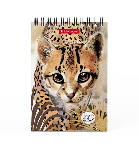 Блокнот клетка А6 60л ErichKrause Wild Cat