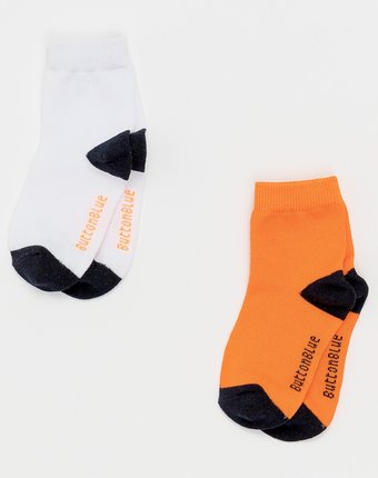 Миниатюра фотографии Оранжевые носки button blue