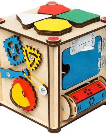 Деревянная игрушка Нумикон Игры Монтессори Бизи-куб со светом