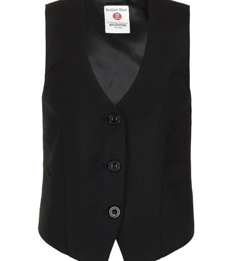 Черный классический жилет Button Blue