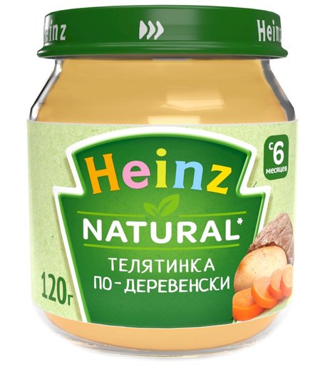 Пюре Heinz телятина по-деревенски, с 6 месяцев, 120 г