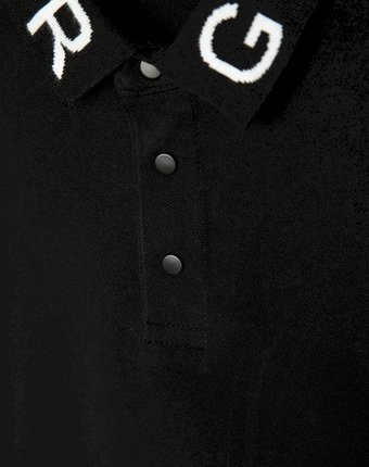 Миниатюра фотографии Поло черное с коротким рукавом gulliver