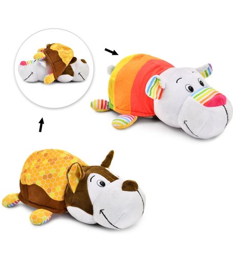 Игрушка-вывернушка 1Toy Ням-Ням Хаски-Полярный мишка 40 см цвет: белый/коричневый