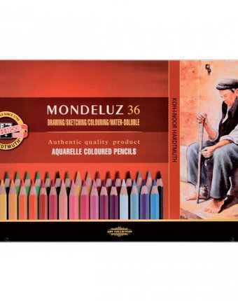 Миниатюра фотографии Koh-i-noor набор карандашей акварельных mondeluz 36 цветов