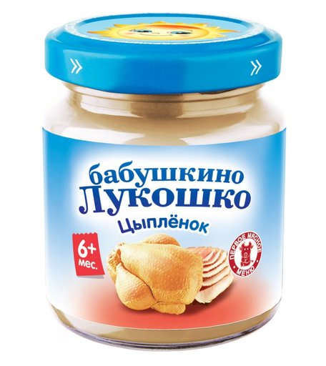 Пюре Бабушкино лукошко цыпленок, с 6 месяцев, 100 г