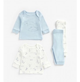 Пижамы "Маленький медвежонок", 2 шт., голубой, белый