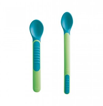 Миниатюра фотографии Ложки mam  feeding spoons &amp; cover, зеленый