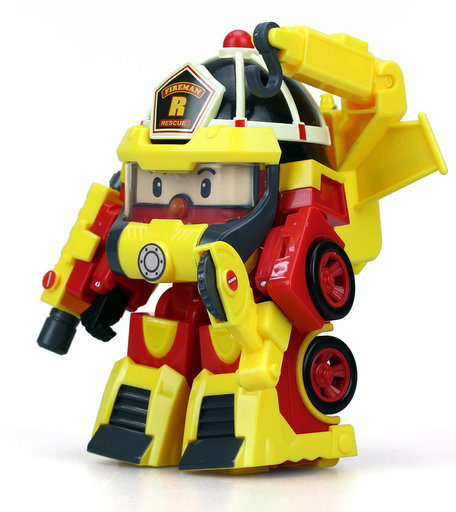 Рой трансформер Robocar Poli 10 см + костюм супер пожарного