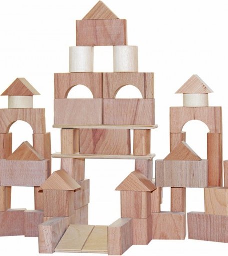 Деревянная игрушка Краснокамская игрушка Строим сами неокрашенный
