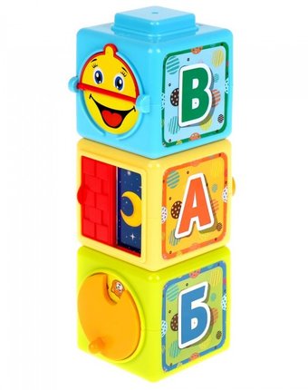 Миниатюра фотографии Развивающая игрушка умка кубики учим цифры и буквы 3 шт.
