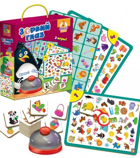 Vladi toys Настольная игра со звонком Зоркий глаз