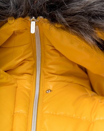 Миниатюра фотографии Желтое зимнее пальто button blue