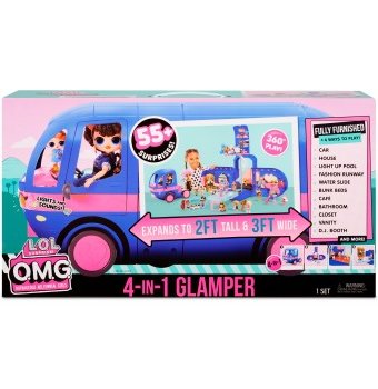 Игрушка L.O.L. Surprise 4-in-1 Glamper Автобус, многоцветный