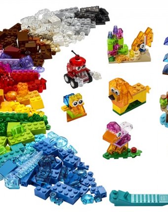 Миниатюра фотографии Конструктор lego classic прозрачные кубики