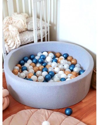Миниатюра фотографии Anlipool сухой бассейн с комплектом шаров metallic blue 70 см