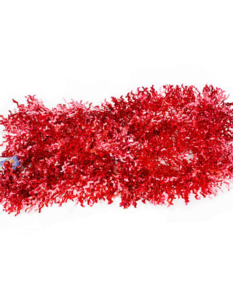Миниатюра фотографии Елочное украшение winter wings блестящая красная 200 x 10 см