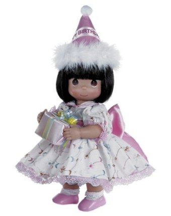 Миниатюра фотографии Precious кукла с днем рождения брюнетка 30 см