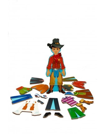 Миниатюра фотографии Деревянная игрушка mr.bigzy модный гардеробчик