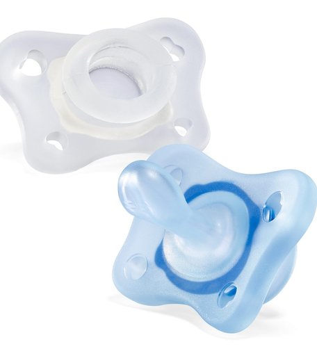 Пустышка Chicco набор из 2 шт Physio Soft Mini силикон, с рождения,