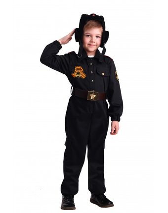 Миниатюра фотографии Пуговка карнавальный костюм военный танкист патриоты