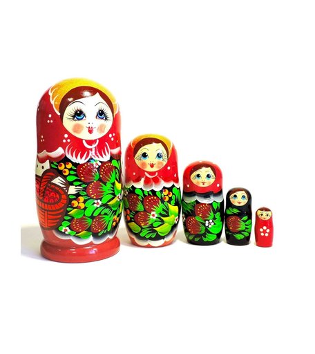 Матрешка Taowa Пятерка Ягодки в лукошке