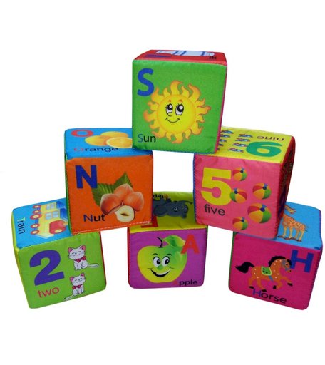 Набор кубиков Издательство Учитель Английский алфавит и цифры, 7х7х7