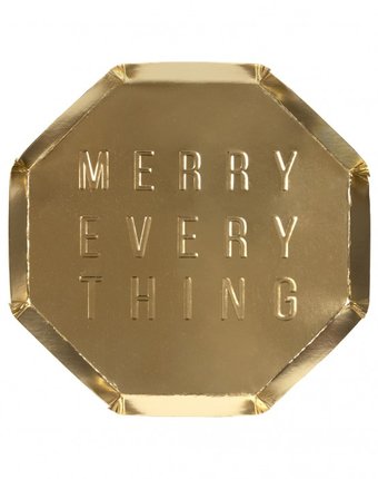 MeriMeri Тарелки с надписью Merry Every Thing 125х125 мм
