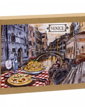 Миниатюра фотографии Пазл фигурный деревянный венеция гастрономическое путешествие