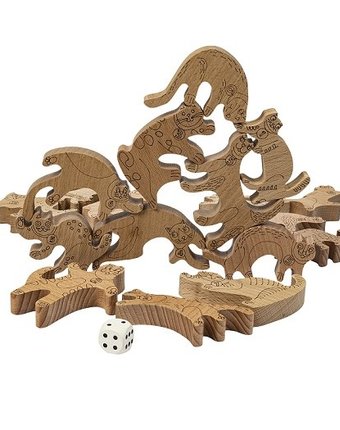 Деревянная игрушка ЯиГрушка Логическая игра Коты-кастельеры 18 шт.