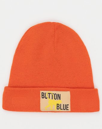 Миниатюра фотографии Оранжевая шапка button blue