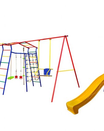 Миниатюра фотографии Кмс детский комплекс игромания-1 скалолаз дачный с горкой кмс-421