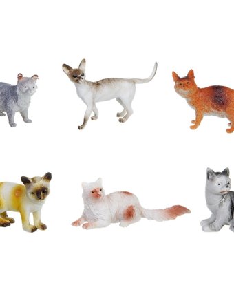 Миниатюра фотографии Набор животных bondibon ребятам о зверятах. кошки 8 см