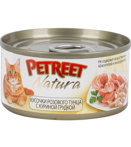 Влажный корм Petreet, куриная грудка/тунец, 70 г