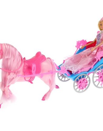 Карапуз Кукла София принцесса с лошадью и каретой 29 см