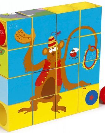 Деревянная игрушка Scratch   Пазл-трек Цирк
