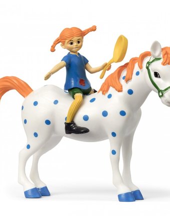 Миниатюра фотографии Micki набор кукол для домика пеппи и лошадь