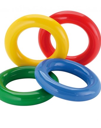 Миниатюра фотографии Развивающая игрушка gymnic кольцо гладкое gym ring 4 шт.